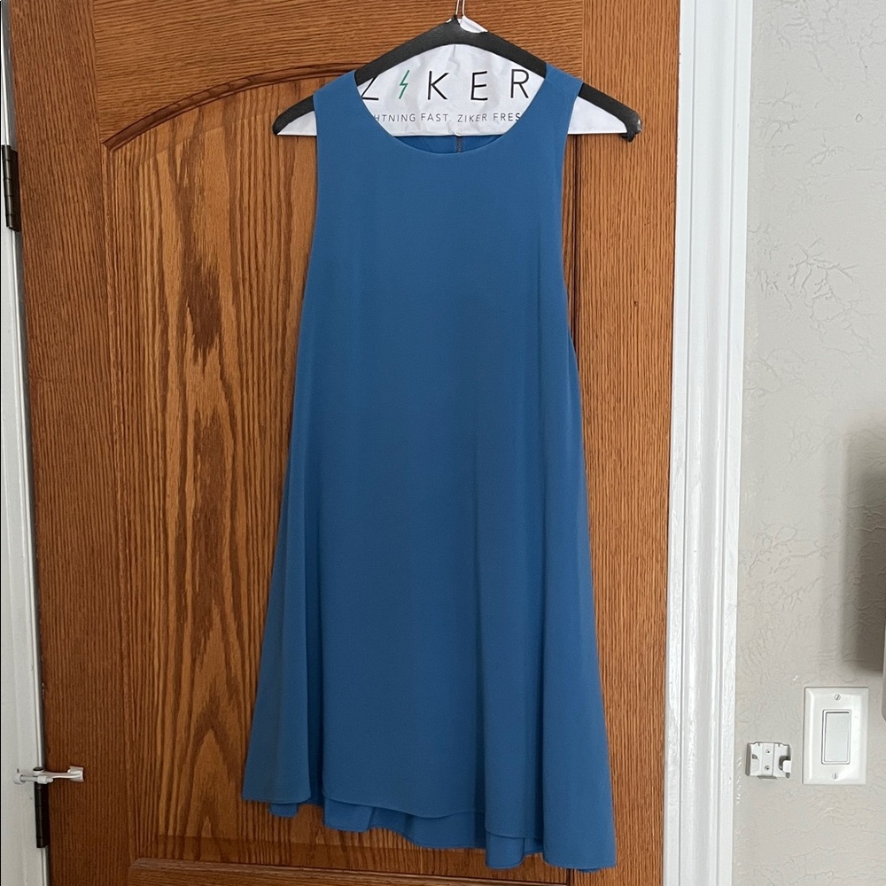 Alice + Olivia Teal Sleeveless Mini Dress